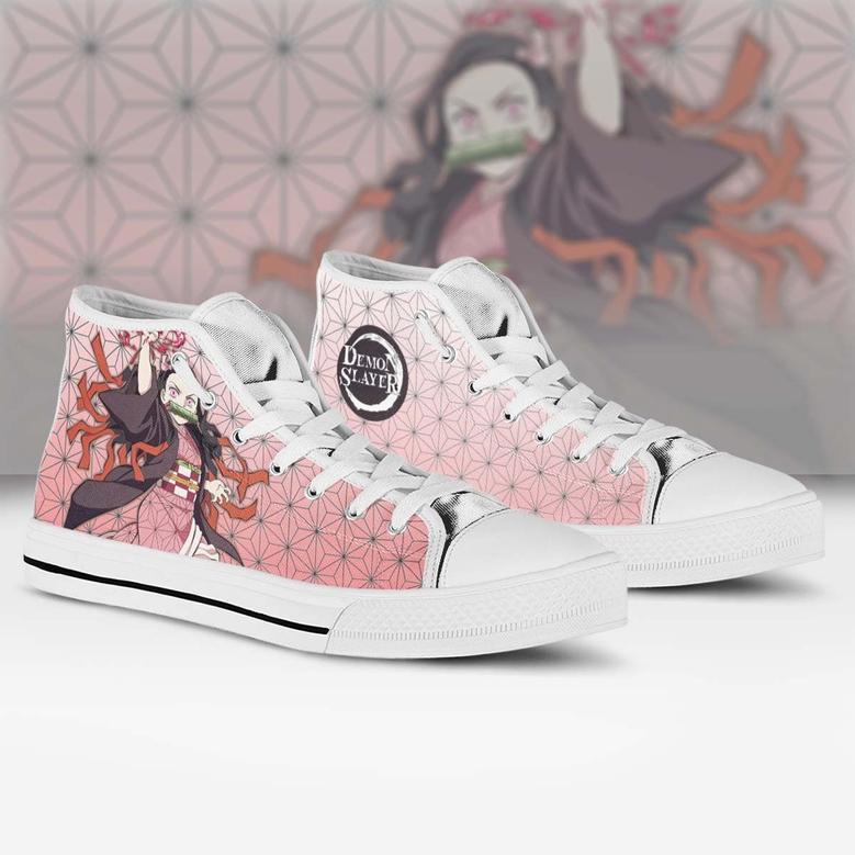 Nezuko Demon Slayer Anime For Men And Women Sneakers High Top Shoes