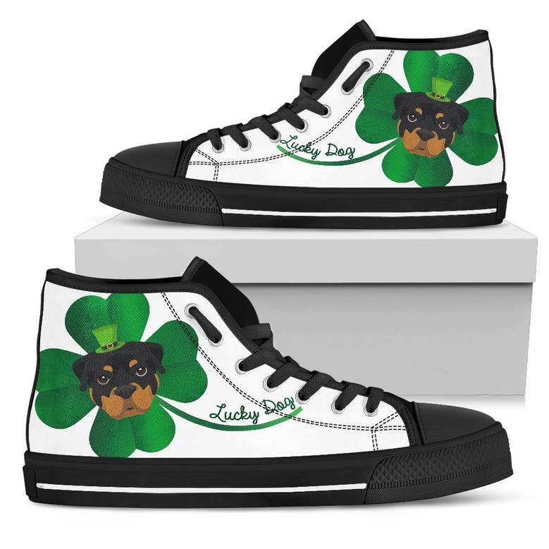 Nice Rottweiler High Top Shoes - Lucky Dog, is a cool gift for friends