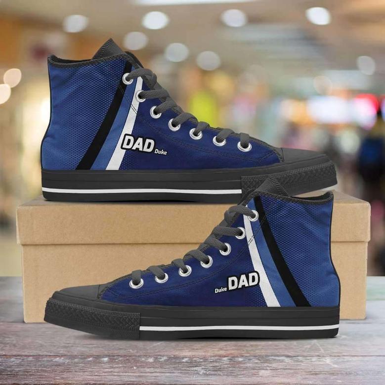 North Carolina Duke Dad Basketball Fans Canvas High Top Shoes Sneakers