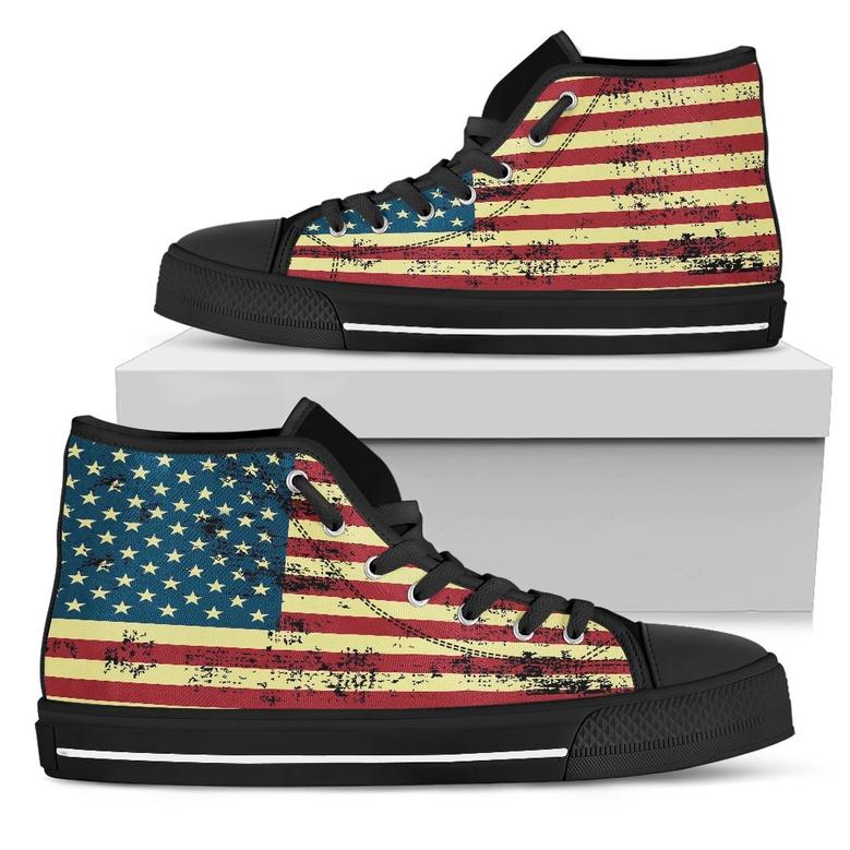 Np American Flag Men'S High Top Shoes Sneaker