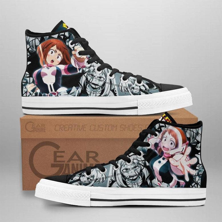 Ochako Uraraka High Top Shoes Custom Anime My Hero Academia Sneakers