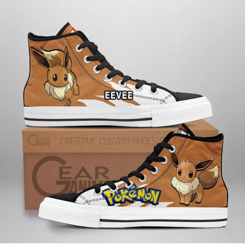 Pokemon Eevee High Top Shoes Custom Anime Sneakers