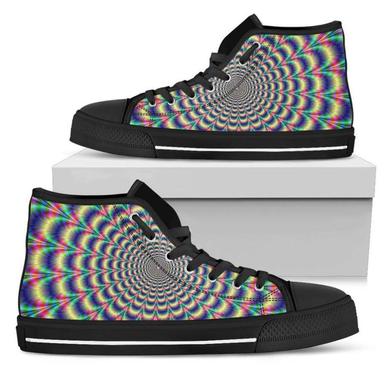 Psychedelic Explosion Optical Illusion Women's High Top Shoes