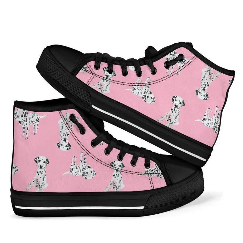 Puppy Dog Dalmatian Men Women's High Top Shoes