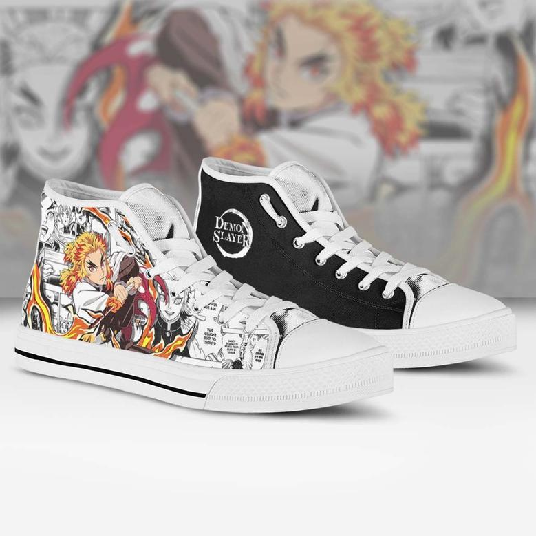 Rengoku Demon Slayer Anime For Men And Women Sneakers High Top Shoes