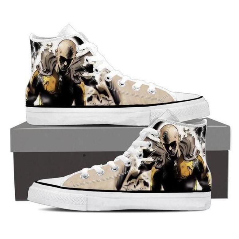 Saitama One Punch Man For Lovers Gift For Fan Custom Canvas High Top Shoes