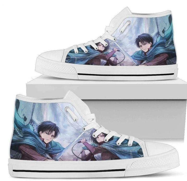 Shingeki No Kyoji Two Ackermans Attack On Titan Sneakers High Top Shoes