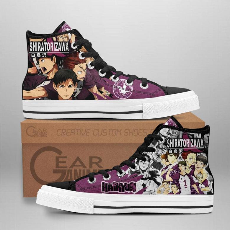 Shiratorizawa High Top Shoes Custom Manga Anime Haikyuu Sneakers