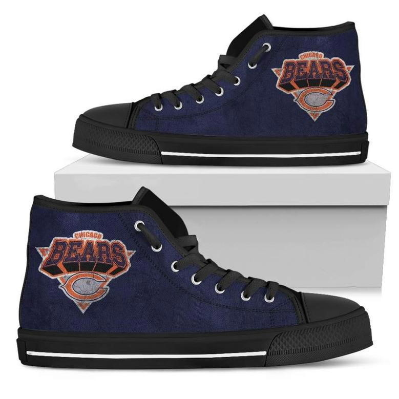 Simple Logo Chicago Bears High Top Shoes