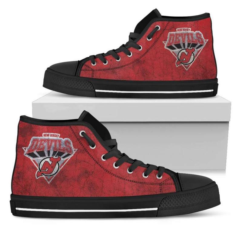 Simple Logo New Jersey Devils High Top Shoes