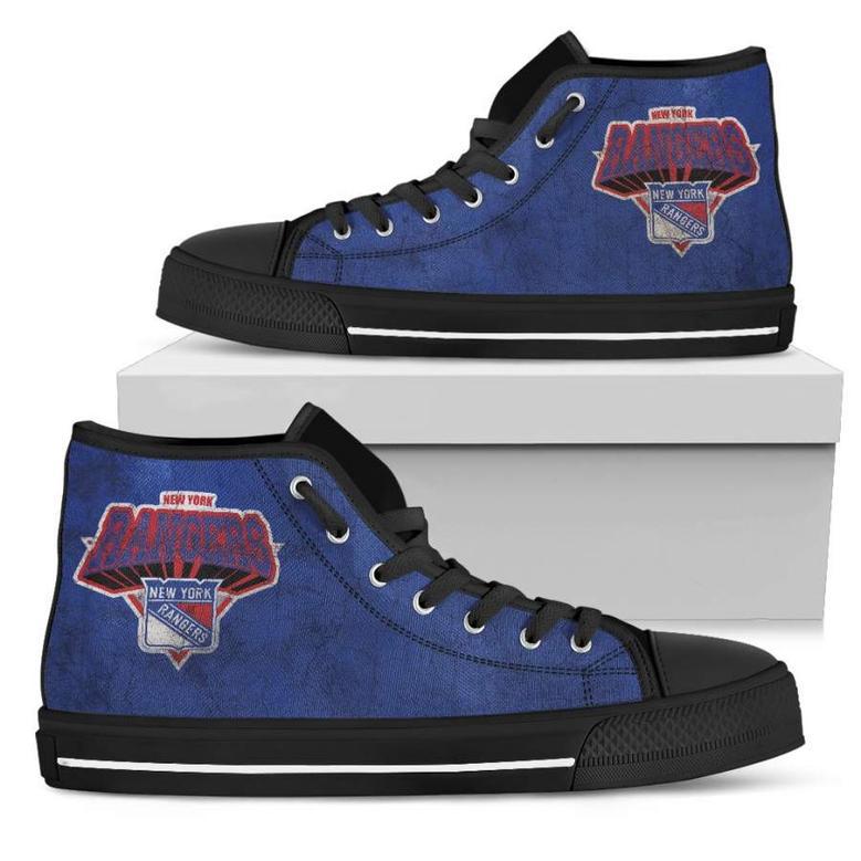 Simple Logo New York Rangers High Top Shoes