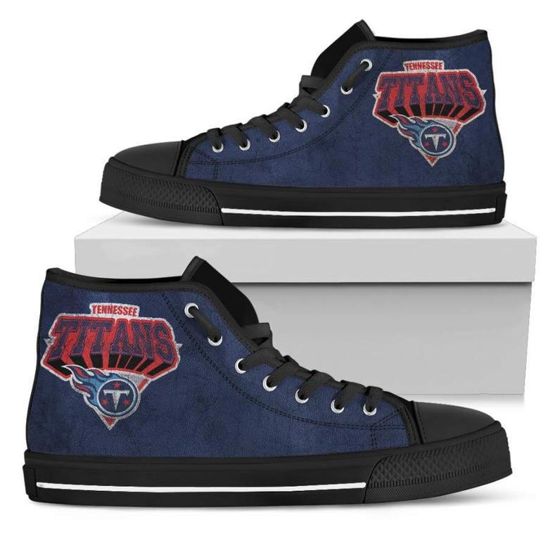 Simple Logo Tennessee Titans High Top Shoes