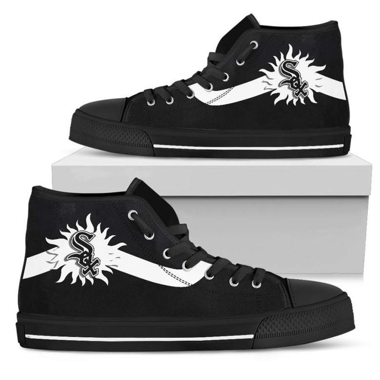 Simple Van Sun Flame Chicago White Sox High Top Shoes