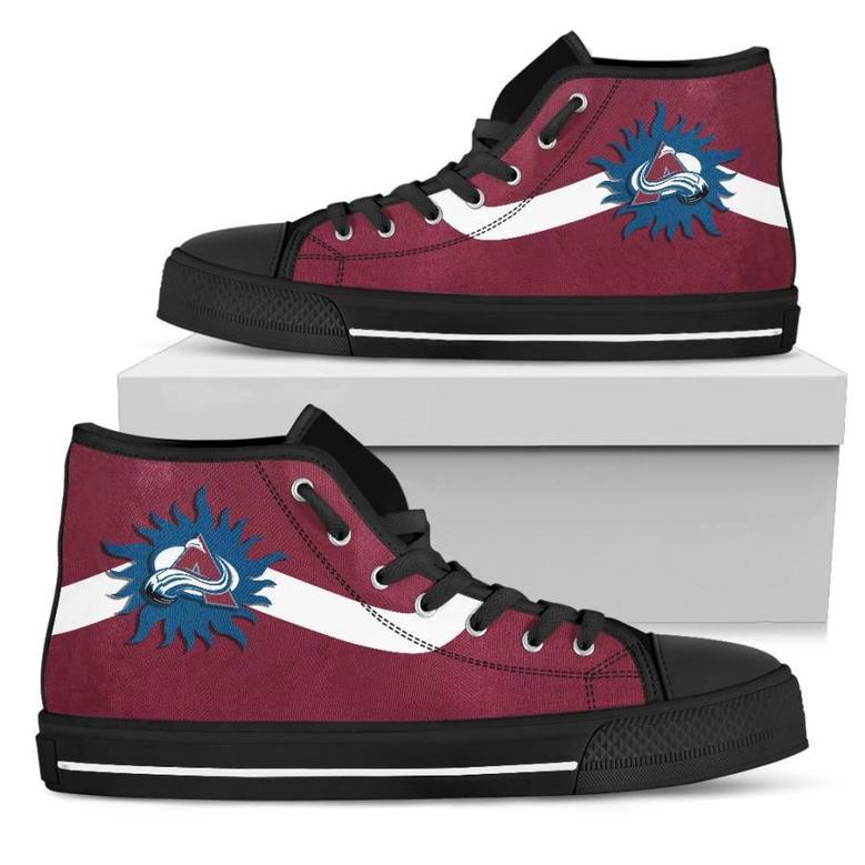 Simple Van Sun Flame Colorado Avalanche High Top Shoes