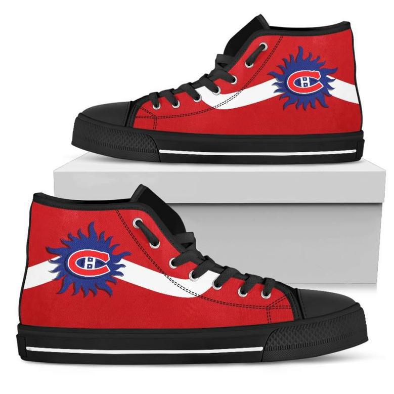 Simple Van Sun Flame Montreal Canadiens High Top Shoes