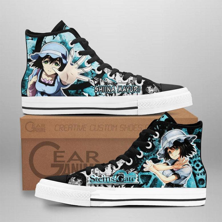 Steins Gate Shiina Mayuri High Top Shoes Custom Manga Anime Sneakers