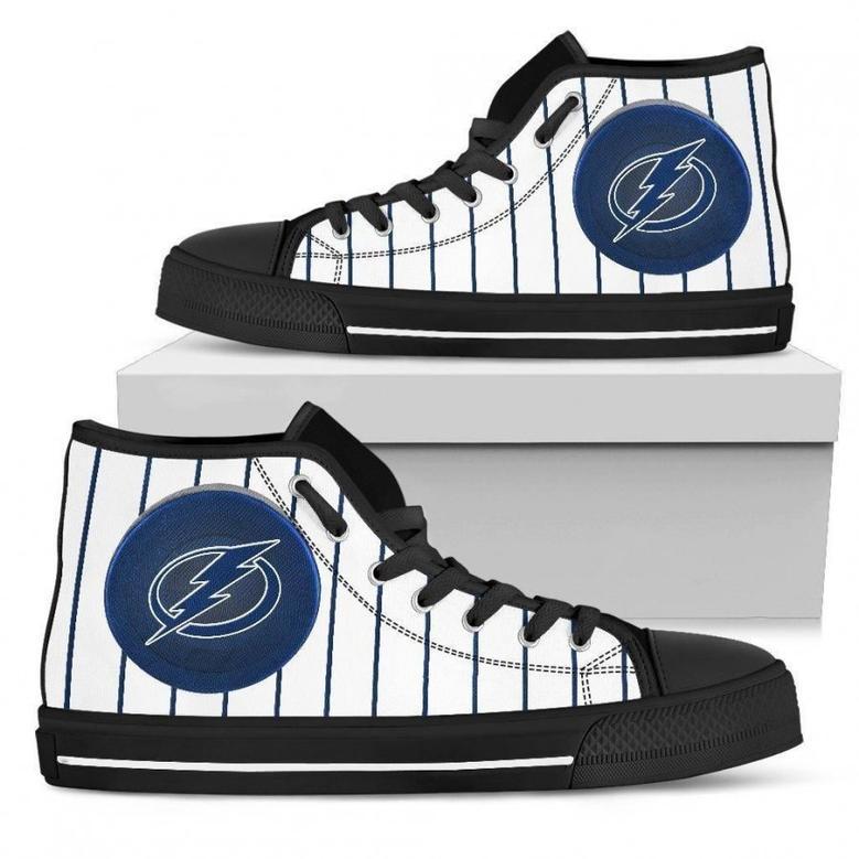 Straight Line With Deep Circle Tampa Bay Lightning High Top Shoes