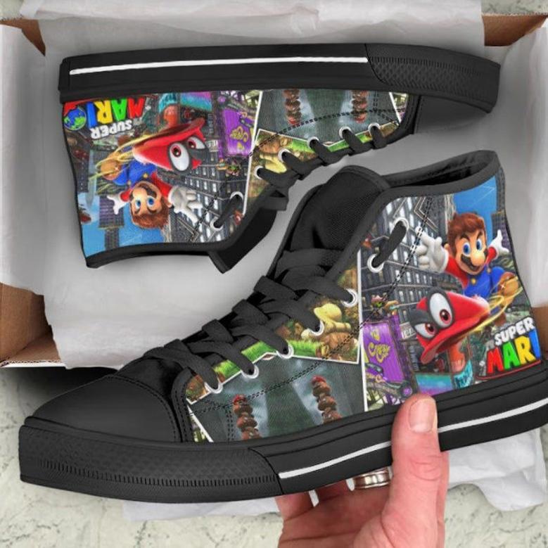 Super Mario Game For Men And Women Sneakers High Top Shoes