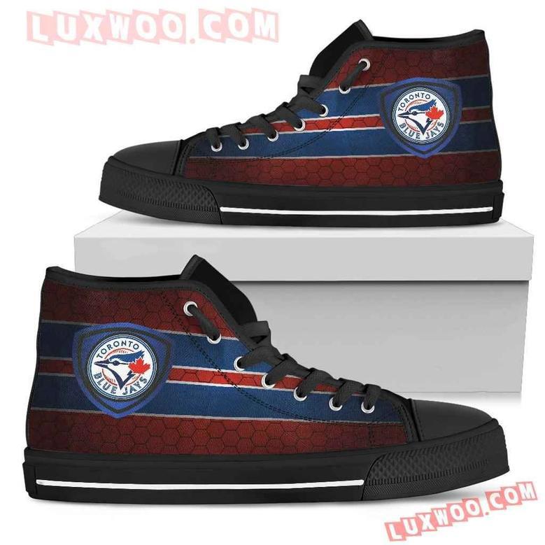 The Shield Toronto Blue Jays High Top Shoes Sport Sneakers