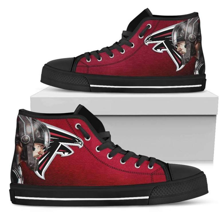 Thor Head Beside Atlanta Falcons High Top Shoes