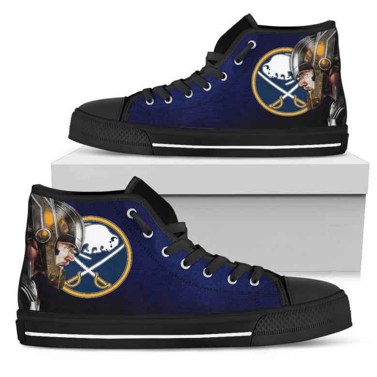 Thor Head Beside Buffalo Sabres High Top Shoes