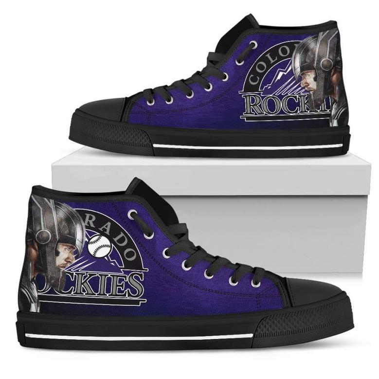 Thor Head Beside Colorado Rockies High Top Shoes