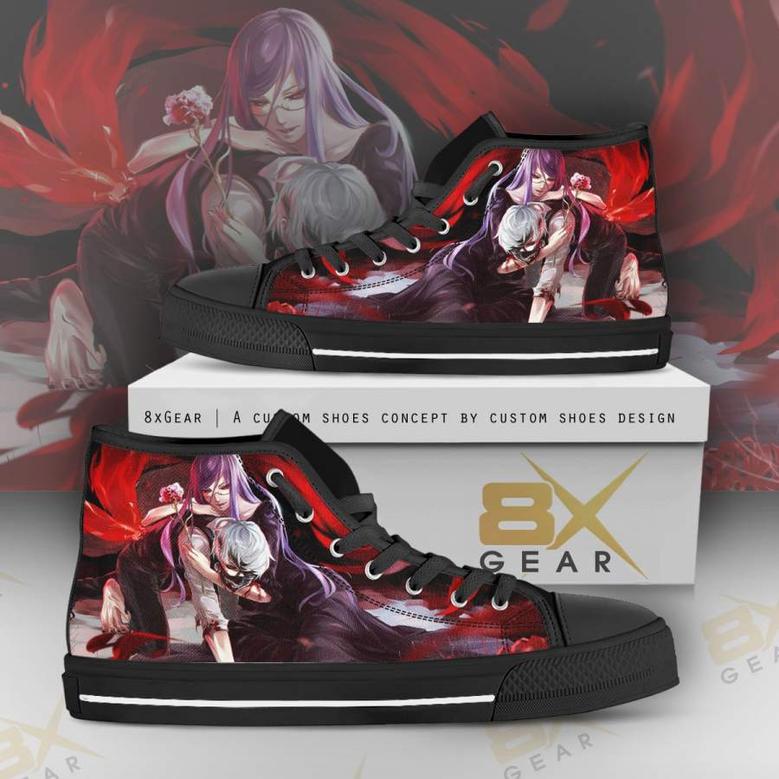 Tokyo Ghoul High Top Shoes Kaneki And Rezi Kamishiro