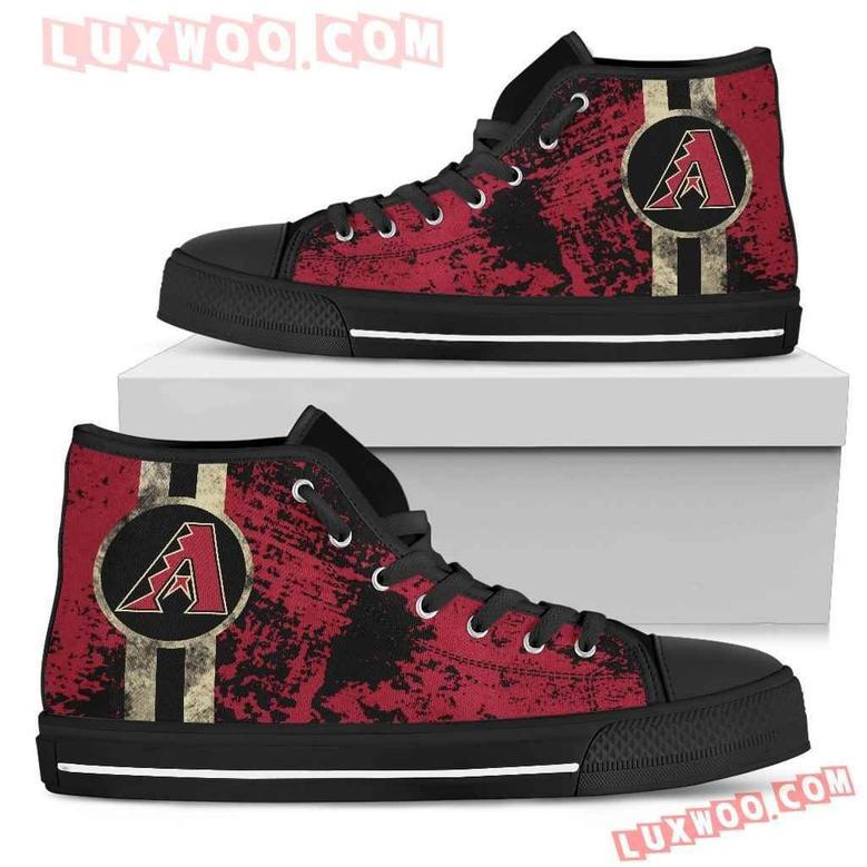 Triple Stripe Bar Dynamic Arizona Diamondbacks High Top Shoes Sport Sneakers