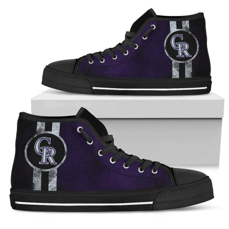 Triple Stripe Bar Dynamic Colorado Rockies High Top Shoes