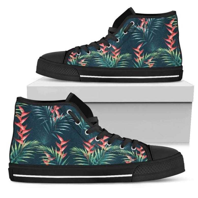 Tropical Plants Hawaii Pattern Print Men's High Top Shoes