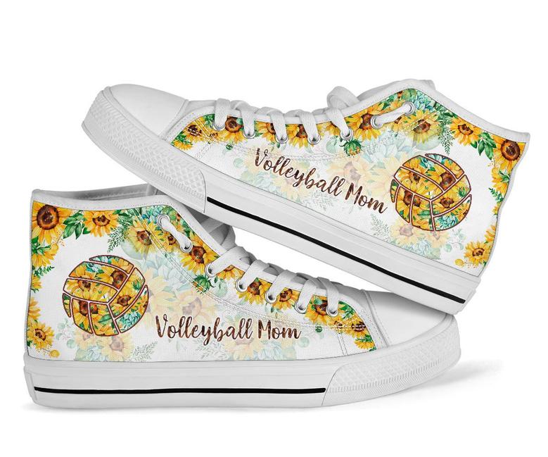 Volleyball Mom Sun Flower High Top Shoes /