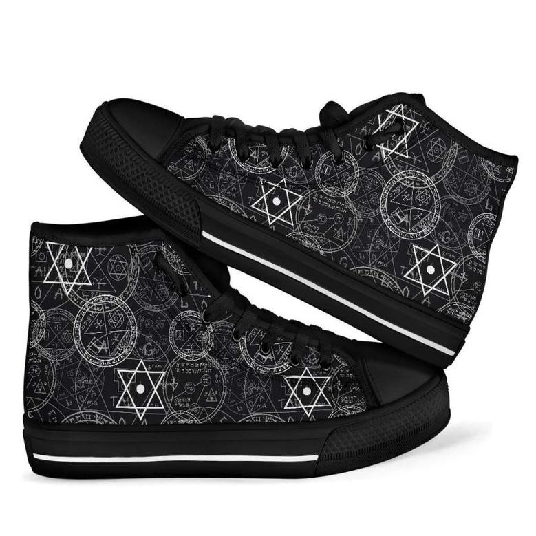 Wiccan Witch Pagan Men Women's High Top Shoes