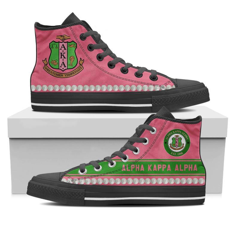 Wonder Print Footwear - Alpha Kappa Alpha Pearl High Top Shoes - Cato Style