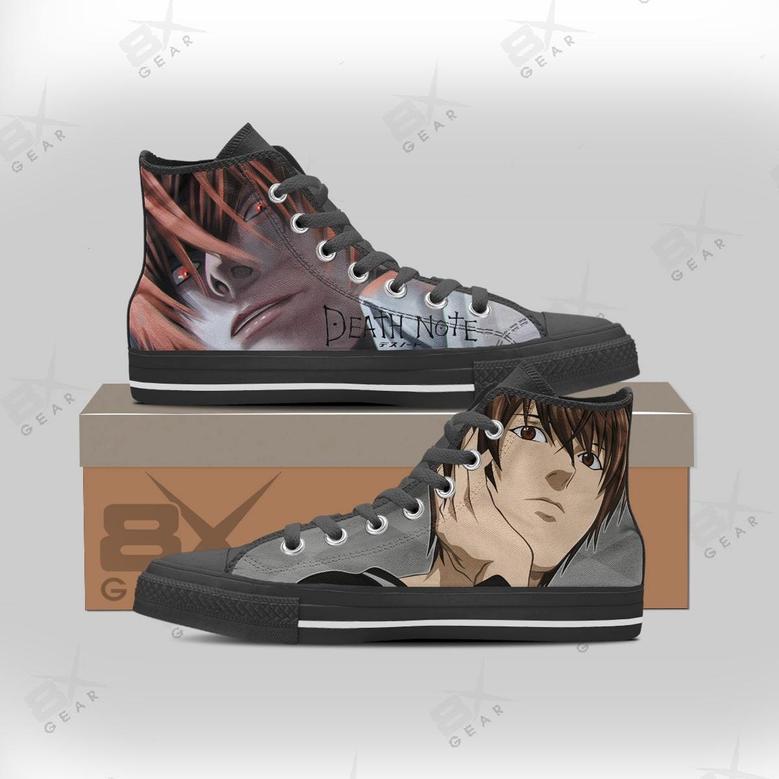 Yagami Raito Sneakers Death Note High Top Shoes Fan Gift