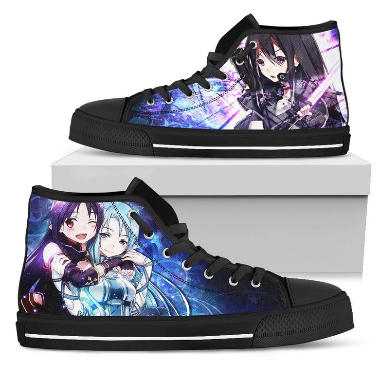Yuuki and Sinon Sneakers Sword Art Online High Top Shoes Anime
