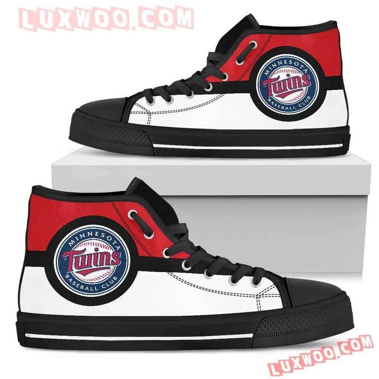 Bright Colours Open Sections Great Logo Minnesota Twins High Top Shoes Sport Sneakers