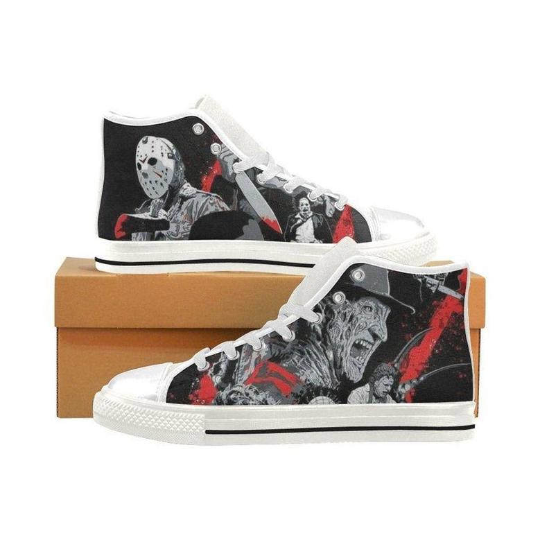 Freddy Krueger Jason Horror Movie Hightop Canvas Shoes Birthday Him Son Boyfriend Father’S Day