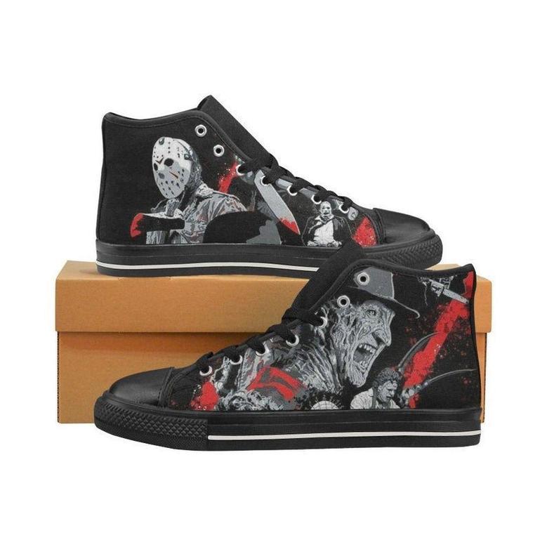 Freddy Krueger Jason Horror Movie Hightop Canvas Shoes Birthday Him Son Boyfriend Father’S Day