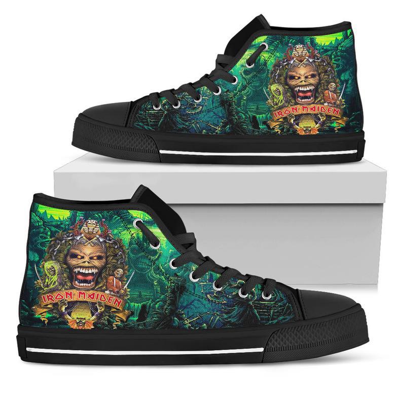 Iron Maiden Legacy Of The Beast Black Lover Shoes Gift For Fan High Top Shoes For Men And Women