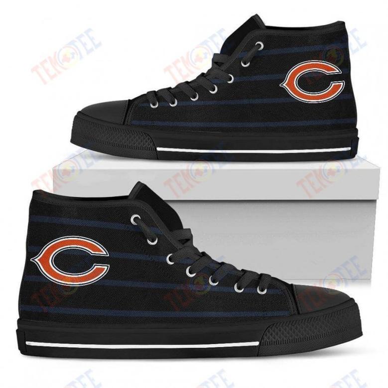 Mens Womens Chicago Bears High Top Shoes Edge Straight Perfect Circle Shoes Custom Shoes