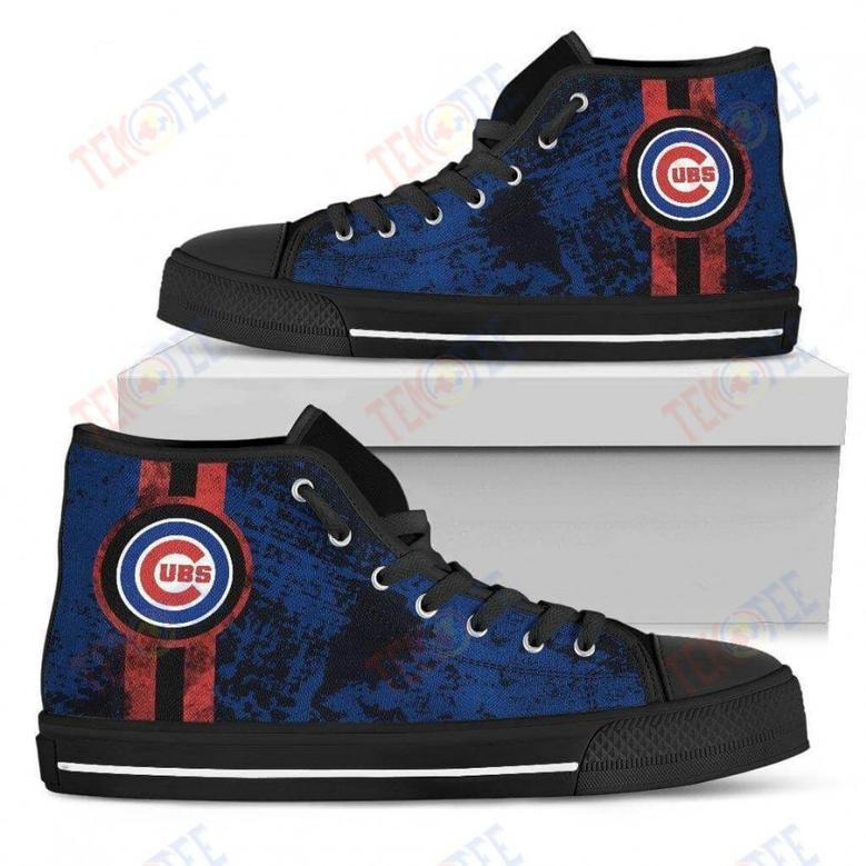 Mens Womens Chicago Cubs High Top Shoes Triple Stripe Bar Dynamic Shoes For Men Custom Shoes