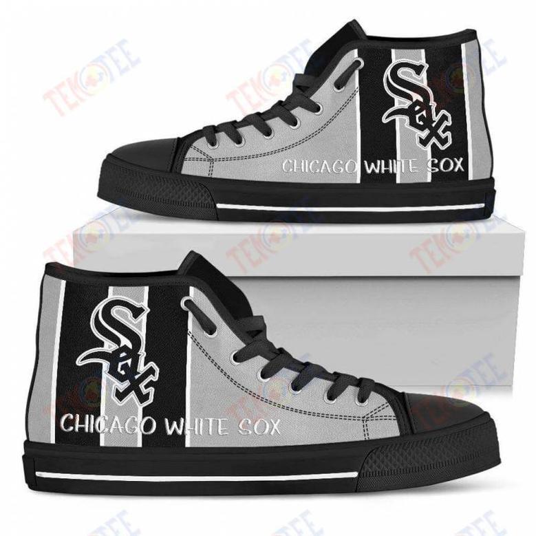 Mens Womens Chicago White Sox High Top Shoes Steaky Trending Fashion Sporty Shoes