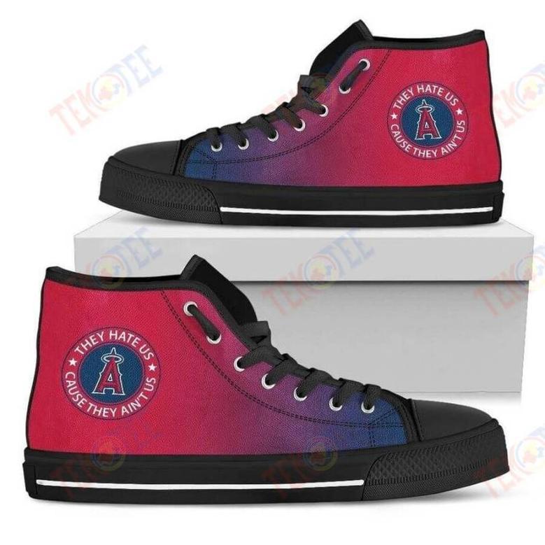 Mens Womens Cool They Hate Us Cause They Aint Us Los Angeles Angels High Top Shoes