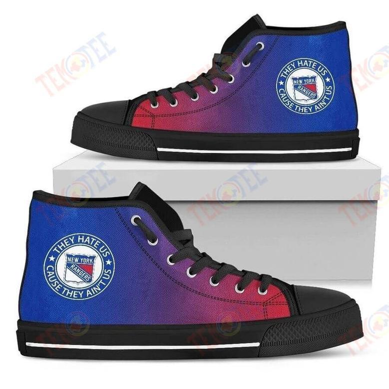 Mens Womens Cool They Hate Us Cause They Aint Us New York Rangers High Top Shoes