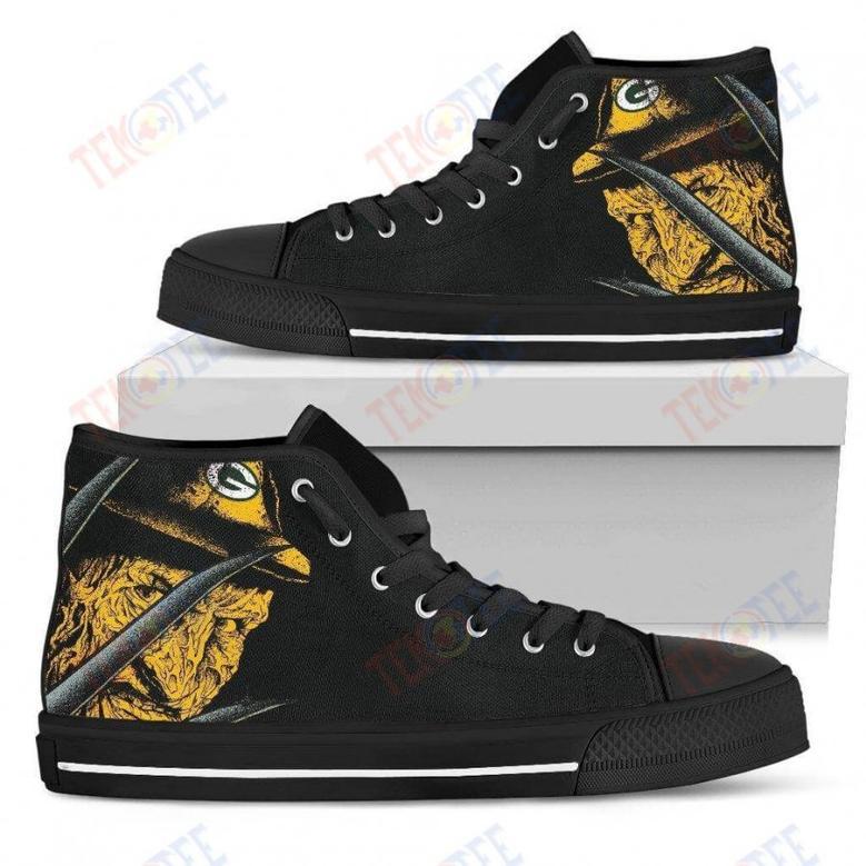 Mens Womens Green Bay Packers Nightmare Freddy Colorful High Top Shoes Printable