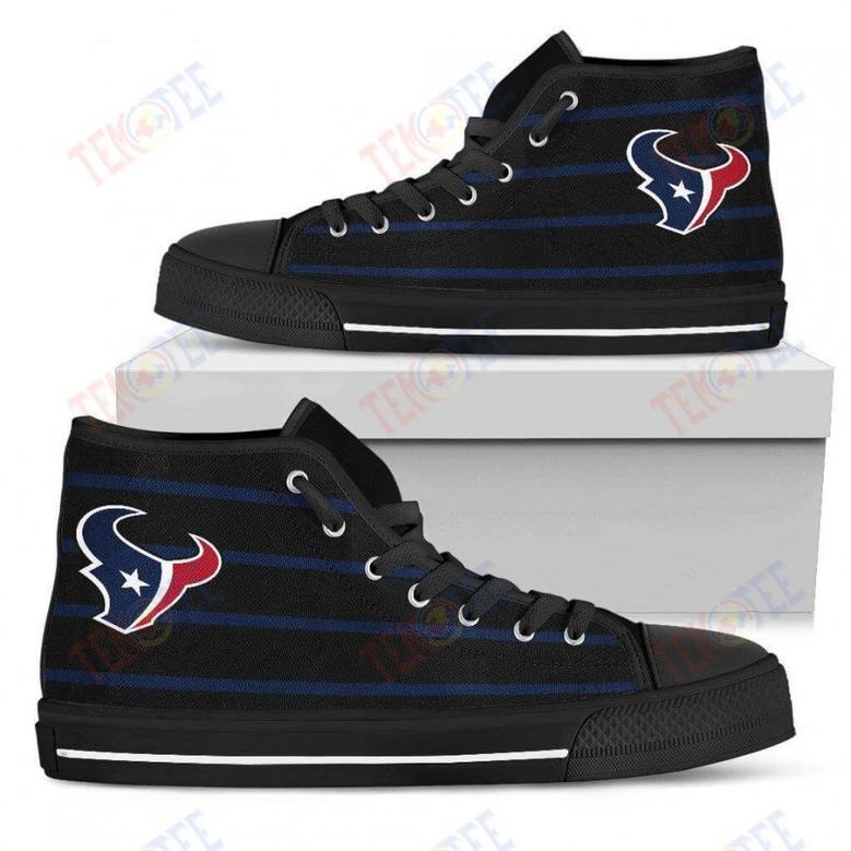 Mens Womens Houston Texans High Top Shoes Edge Straight Perfect Circle Shoes Custom Shoes