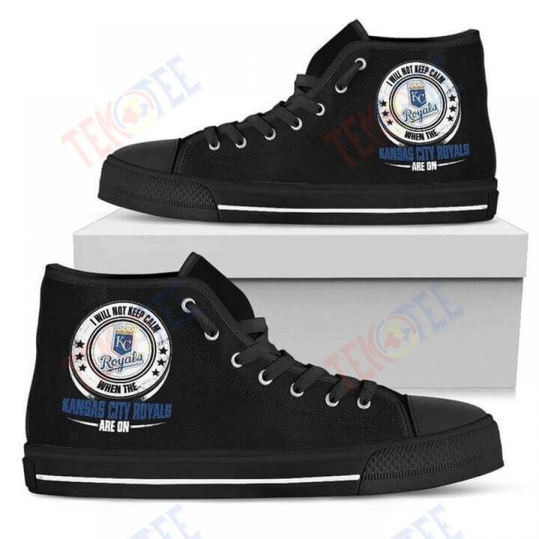 Mens Womens I Will Not Keep Calm Amazing Sporty Kansas City Royals High Top Shoes