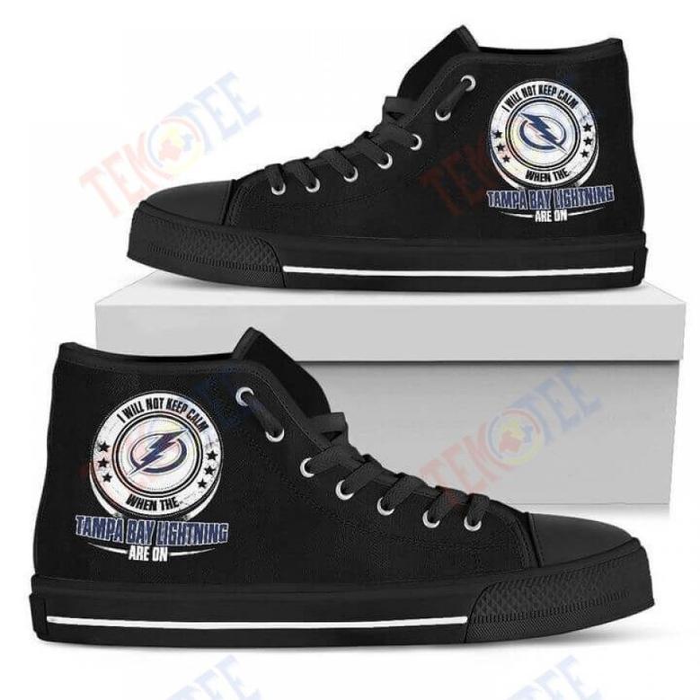 Mens Womens I Will Not Keep Calm Amazing Sporty Tampa Bay Lightning High Top Shoes