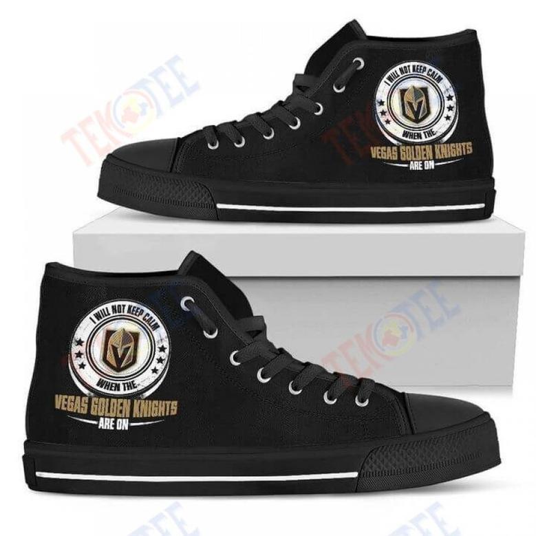 Mens Womens I Will Not Keep Calm Amazing Sporty Vegas Golden Knights High Top Shoes