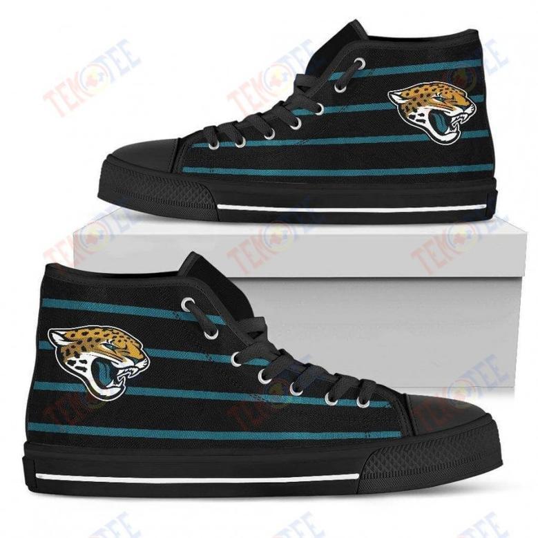 Mens Womens Jacksonville Jaguars High Top Shoes Edge Straight Perfect Circle Shoes Custom Shoes